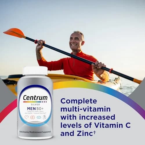 Centrum Silver Men's 50+ Multivitamin 200 Tablets | Supports Memory, Cognition & Muscle Health thumbnail 2