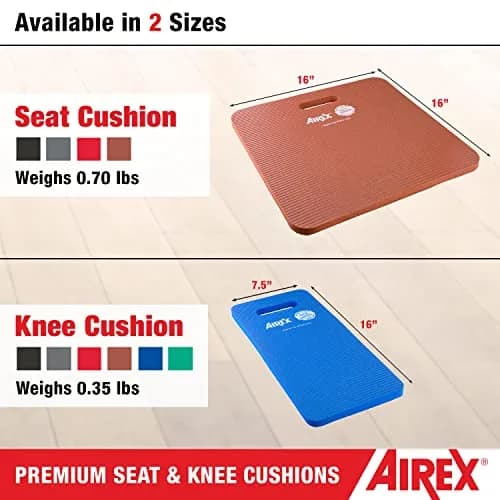 AIREX Premium Seat and Knee Cushion 16" x 16" Charcoal | Versatile Support for Yoga, Gardening & More thumbnail 5