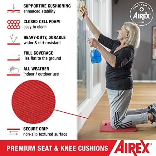 AIREX Premium Seat and Knee Cushion 16" x 16" Charcoal | Versatile Support for Yoga, Gardening & More thumbnail 3