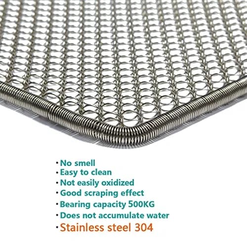 DAOMAER Metal Outdoor Entrance Door Mat, Waterproof, Odorless, Easy to Clean, All-Weather Heavy Duty Scraper Door Mat 47cm x 79cm (18.5"x31") | Stainless Steel Wire Mesh thumbnail 5