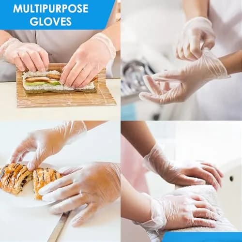 Primacare VG-2502 Vinyl Examination Gloves Large | Latex-Free, Powder-Free, 100 Gloves thumbnail 4