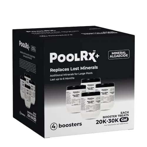 poolrx 4-Pack PoolRx+ Booster Black Swimming Pool Algaecide | Effective 6 Months, NSF Certified thumbnail 1