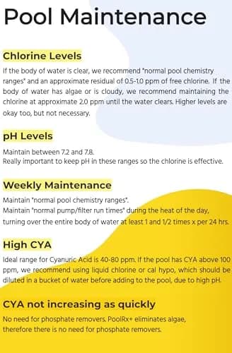 poolrx 4-Pack PoolRx+ Booster Black Swimming Pool Algaecide | Effective 6 Months, NSF Certified thumbnail 5