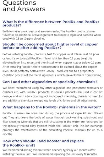 poolrx 4-Pack PoolRx+ Booster Black Swimming Pool Algaecide | Effective 6 Months, NSF Certified thumbnail 8