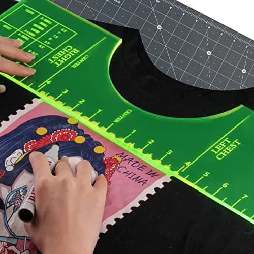 PLYXQ T-Shirt Alignment Ruler Guide 45.72cm (18") | Precise Vinyl & Sublimation Design Tool thumbnail 1