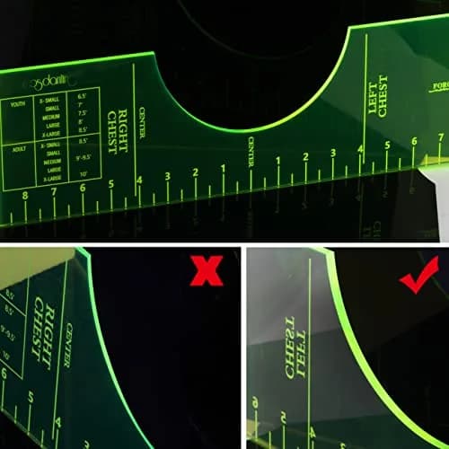 PLYXQ T-Shirt Alignment Ruler Guide 45.72cm (18") | Precise Vinyl & Sublimation Design Tool thumbnail 3