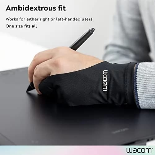 Wacom Artist Drawing Glove Black One-Size | Reduces Friction for Digital Art Creation thumbnail 3
