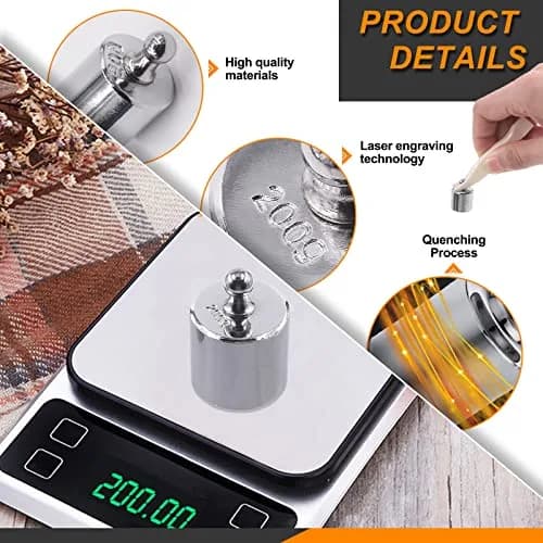 Rustark Precision Calibration Weight Set for Digital Balance Scale | Accurate Lab Weights (500g Set (Gram & Milligram)) thumbnail 4