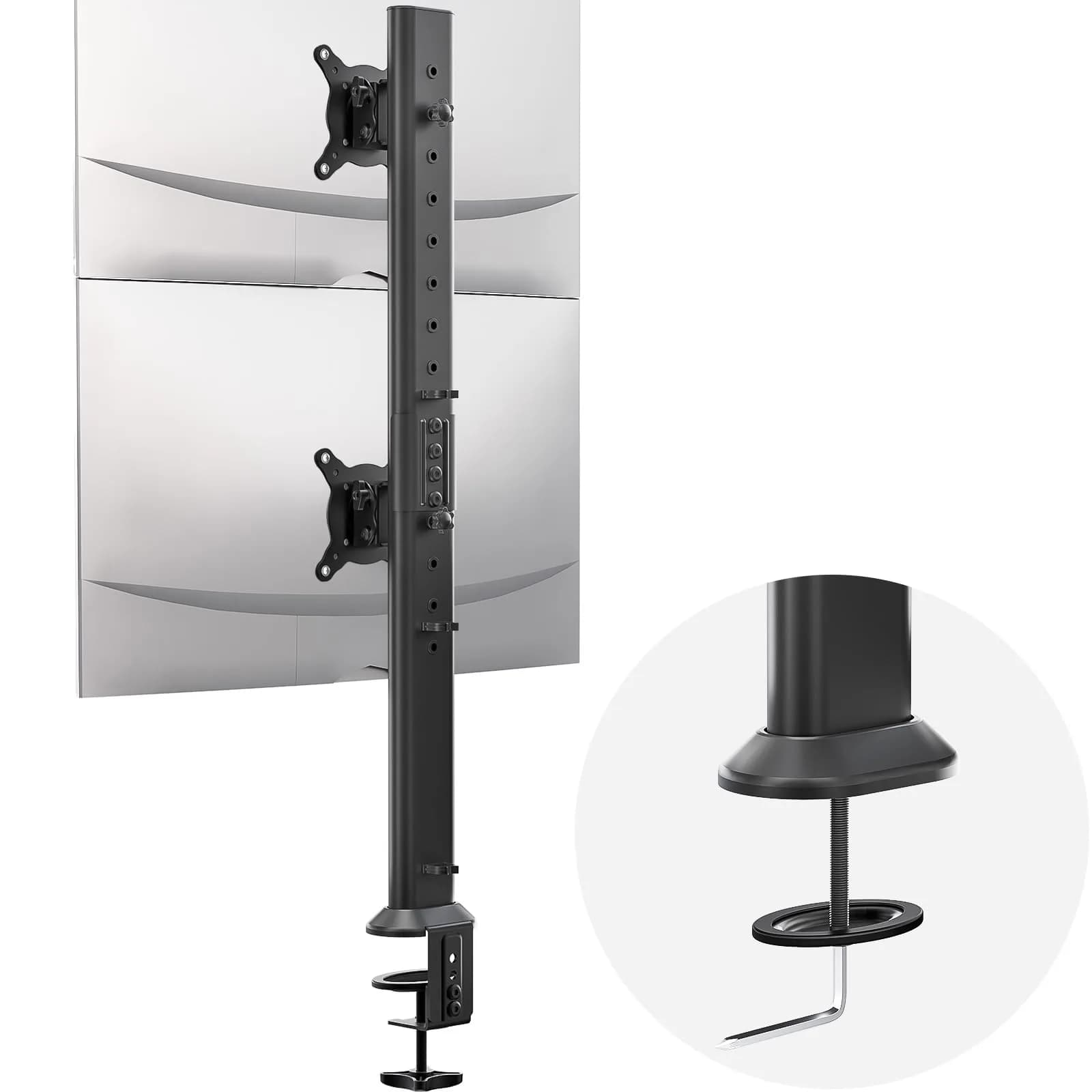 Hemudu Dual Monitor Articulating Desk Mount Arm Stand - Supports Two 13-34 Inch Monitors | Ergonomic, Space-Saving - main product image