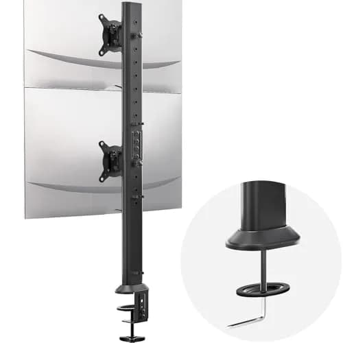 Hemudu Dual Monitor Articulating Desk Mount Arm Stand - Supports Two 13-34 Inch Monitors | Ergonomic, Space-Saving thumbnail 1