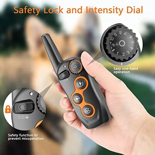 MAISOIE IPX7 Waterproof Dog Training Collar with Remote | 1300ft Range, 3 Modes, Rechargeable, Orange thumbnail 4