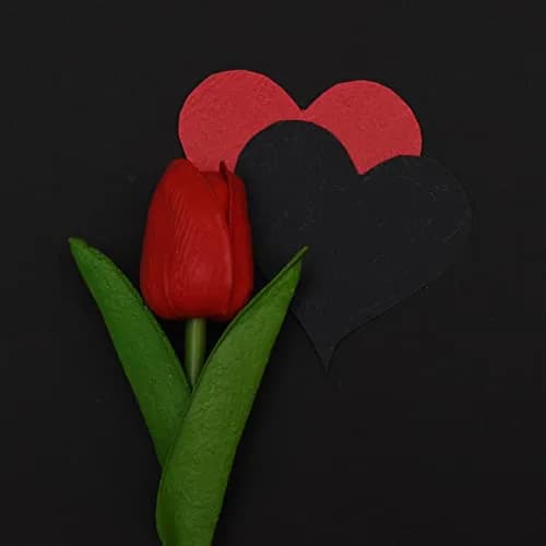 Winlyn Red 20 Pcs Artificial Tulip Flowers 34.8 cm (13.7") | Real Touch PU Blooms for Spring Decor thumbnail 5