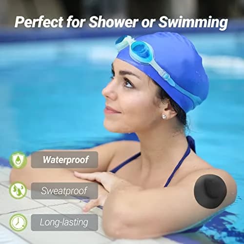 KOVOQ Black 25 Pack Libre 2 &Plus &Lingo Sensor Covers & Hardshell Cover | Hypoallergenic Adhesive Bandages thumbnail 9