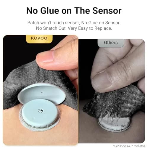 KOVOQ Black 25 Pack Libre 2 &Plus &Lingo Sensor Covers & Hardshell Cover | Hypoallergenic Adhesive Bandages thumbnail 4
