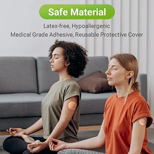 KOVOQ Freestyle Libre 2 & Plus Sensor Covers with Hardshell - 40 Patches + 2 Covers (Tan) | Waterproof & Hypoallergenic thumbnail 8