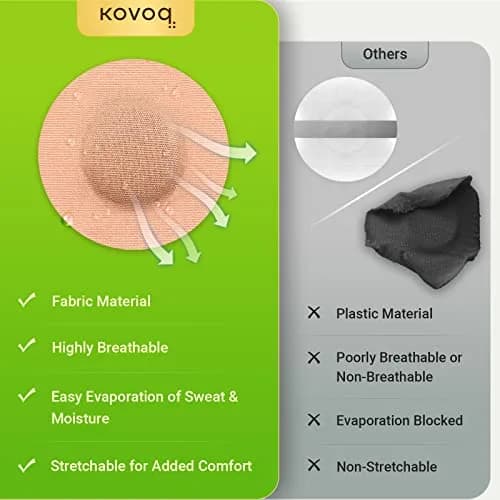 KOVOQ Freestyle Libre 2 & Plus Sensor Covers with Hardshell - 40 Patches + 2 Covers (Tan) | Waterproof & Hypoallergenic thumbnail 5