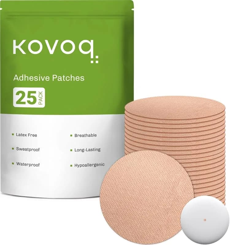 KOVOQ Libre 2 &Plus &Lingo Sensor Covers & Hardshell Cover (Tan, 25 Patches + 1 Hardshell) thumbnail 2