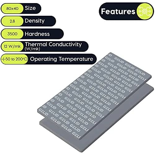 Gelid Solutions GP-Extreme 12W Thermal Pad 80x40x3.0mm (2-Pack) | High Conductivity Gap Filler for PCBs thumbnail 6