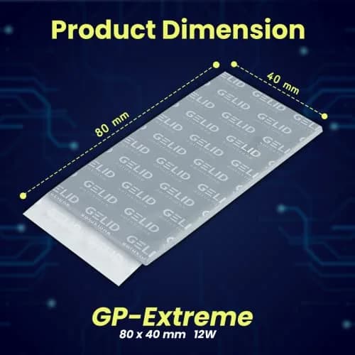 Gelid Solutions GP-Extreme 12W Thermal Pad 80x40x3.0mm (2-Pack) | High Conductivity Gap Filler for PCBs thumbnail 3