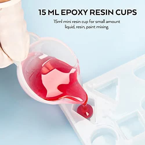 Nicpro Silicone Resin Measuring Cups Tool Kit 250ml & 100ml | 100 ml & 15ml Measure Cups, Stir Sticks, Spatula, Pipettes, Gloves thumbnail 5