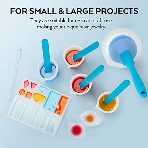 Nicpro Silicone Resin Measuring Cups Tool Kit 250ml & 100ml | 100 ml & 15ml Measure Cups, Stir Sticks, Spatula, Pipettes, Gloves thumbnail 8