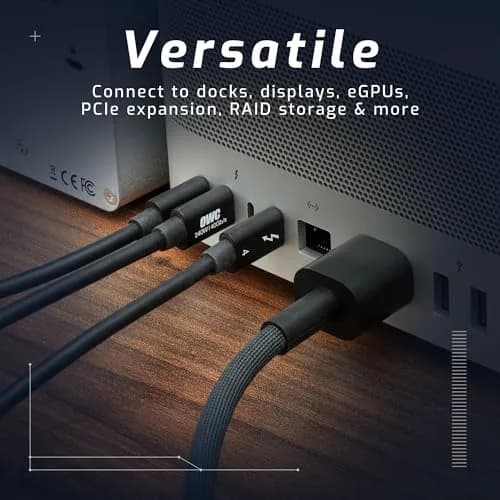 OWC Thunderbolt 4 Active USB-C Cable 40Gb/s 100W 2.0m (78in) | 8K Display Ready thumbnail 4