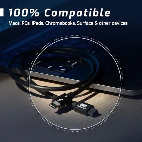 OWC Thunderbolt 4 Active USB-C Cable 40Gb/s 100W 2.0m (78in) | 8K Display Ready thumbnail 5