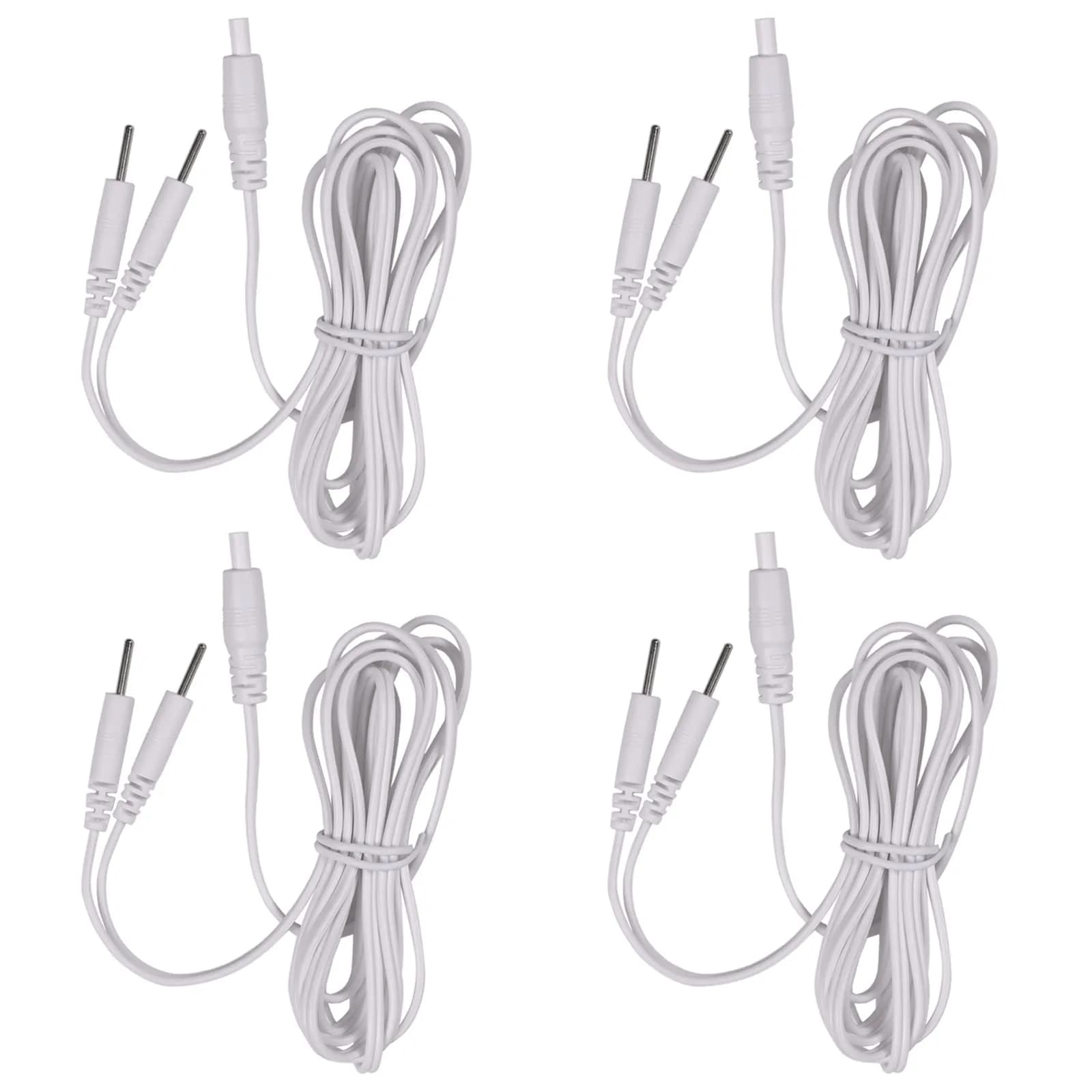 LiteTour 4 Count TENS Wires Lead Cables 160cm | Premium Quality for Electrotherapy