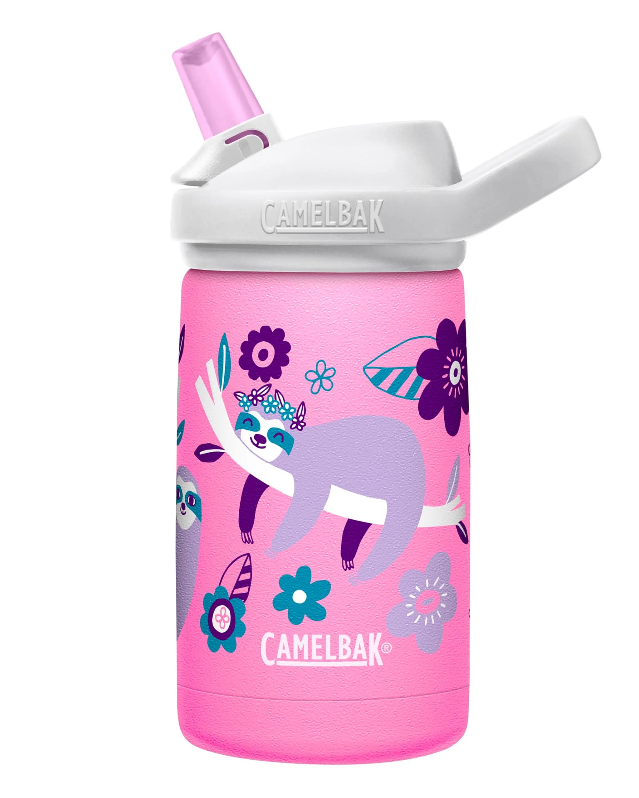 CamelBak Eddy+ Kids Stainless Steel Water Bottle 12oz (350ml) | Bite Valve Straw System, Insulated, Spill-Resistant - main product image