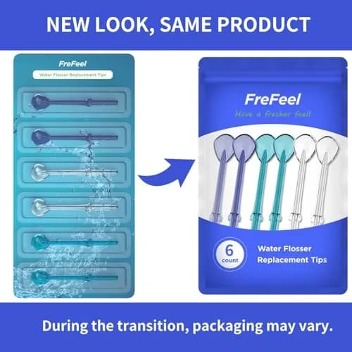 FreFeel Replacement Tongue Cleaner Tips for Waterpik Water Flosser, 6 Count (1.8 cm) | Freshens Breath thumbnail 6
