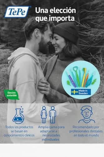 TePe Original Interdental Brushes Size 5-0.8mm | 20 Count (Blue) | Dermatologist Tested Hypoallergenic Toothbrush thumbnail 7