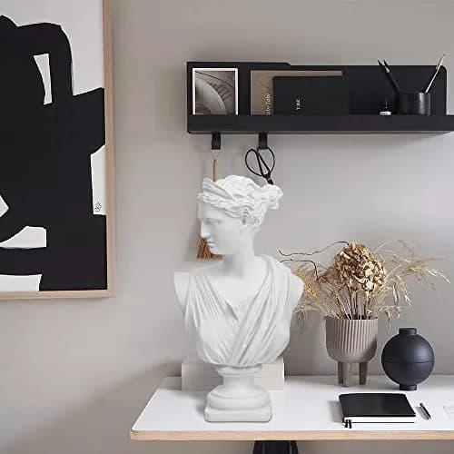Norrclp Greek Statue of Diana Head Bust 31.75cm (12.5in) | Classic Roman Sculpture for Home Decor thumbnail 3