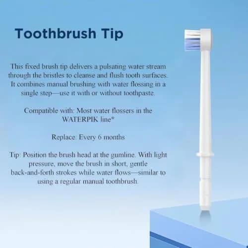 FreFeel Replacement Toothbrush Heads for Waterpik, 6 Count (Pack of 1) | Compatible with Aquarius, Complete Care, Cordless, For Kids, ION, Nano, Ortho Care, Radiance, Traveler, Ultra thumbnail 3