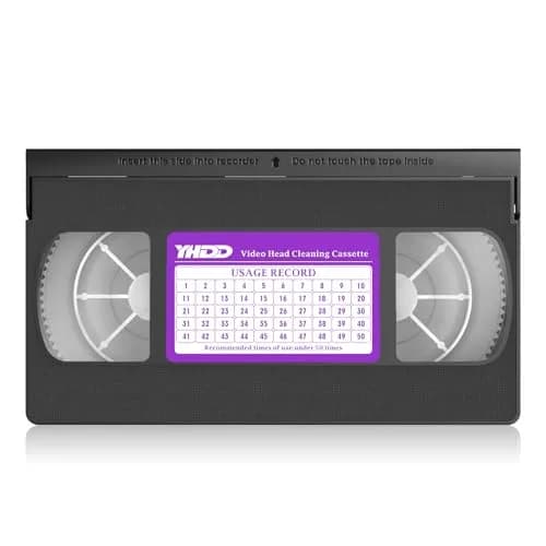 YHDD VCR Head Cleaner Tape for VHS/VCR Players, Dry Type Reusable Video Head Cleaner thumbnail 1