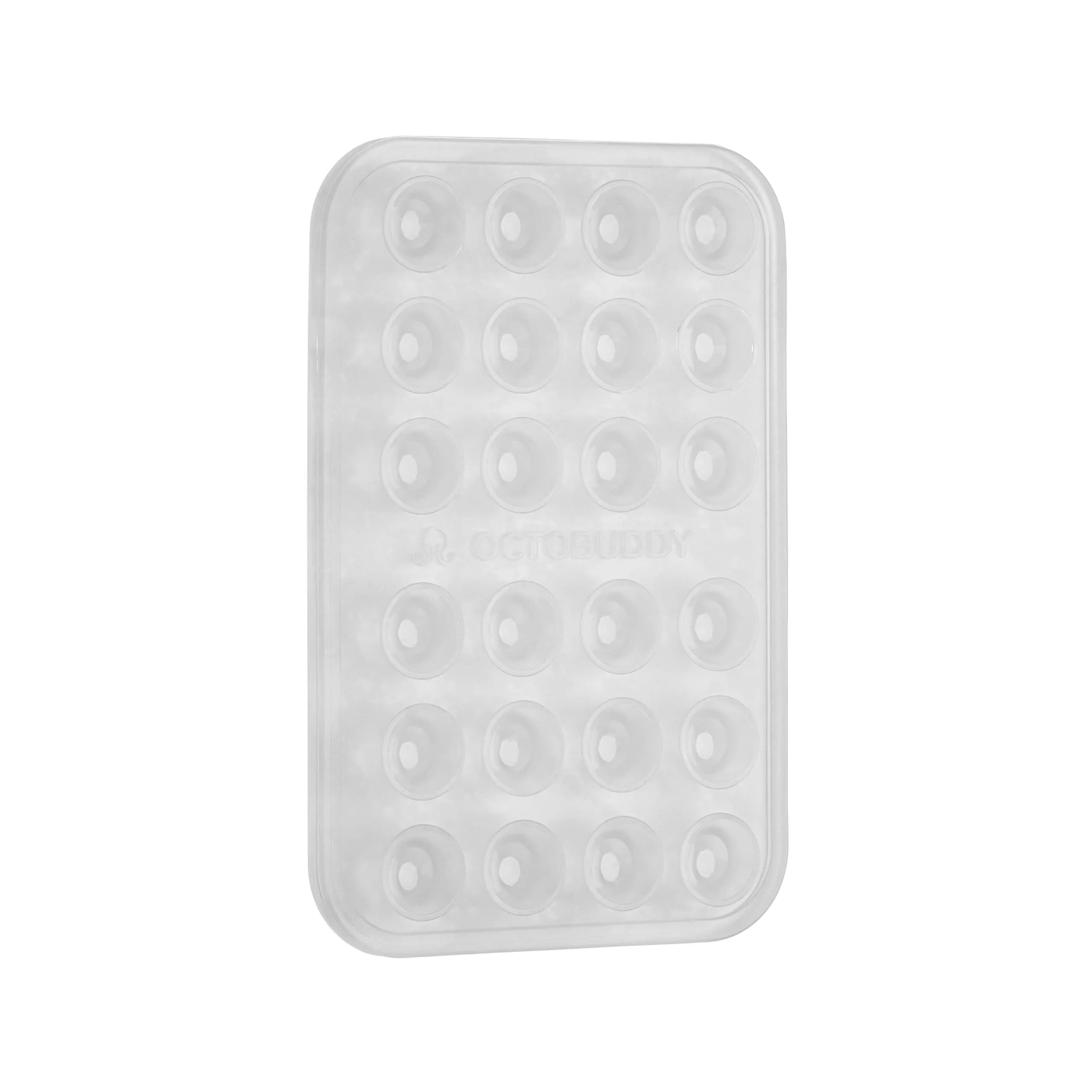 OCTOBUDDY Classic - Silicone Suction Phone Case Adhesive Mount, Transparent | Hands-Free, Waterproof, 24 Suction Cups for Stable Hold