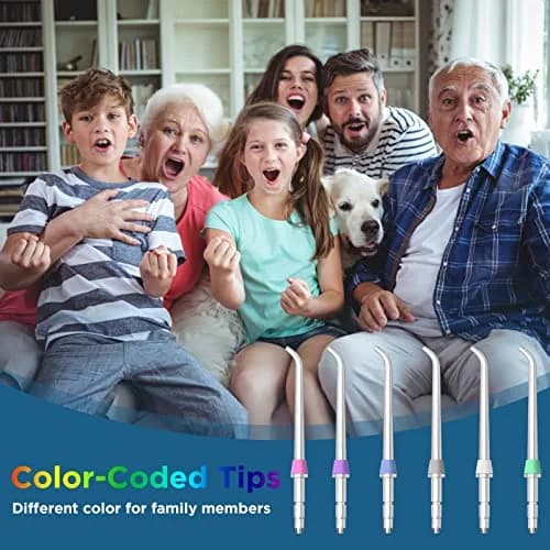 FreFeel Replacement Water Flosser Tips for Waterpik - 6 Classic Jet Tips | Compatible with Most Waterpik Models thumbnail 5