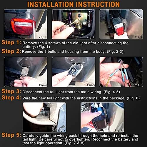 CMVT Auto Red Square 38-LED Tail Light Assembly 2-Pack | Universal 12V Fitment for Jeep Wrangler CJ YJ TJ & Trucks thumbnail 7