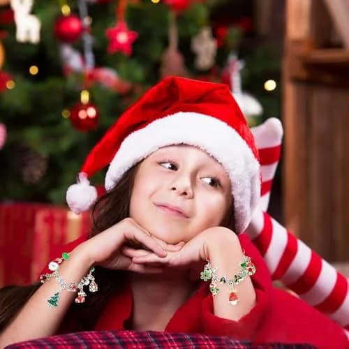 OuMuaMua Christmas Countdown Advent Calendar Bracelets 2026 | DIY Jewelry Kit for Girls & Kids thumbnail 3