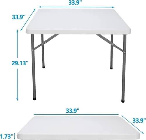 Saicool Folding Event Table 3FT | Heavy Duty Indoor Outdoor Picnic Table with Handle Lock thumbnail 4