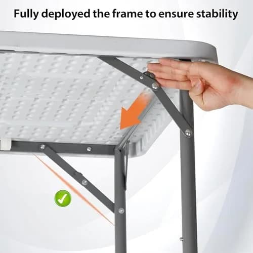 Saicool Folding Event Table 3FT | Heavy Duty Indoor Outdoor Picnic Table with Handle Lock thumbnail 7