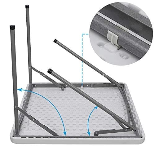 Saicool Folding Event Table 3FT | Heavy Duty Indoor Outdoor Picnic Table with Handle Lock thumbnail 8