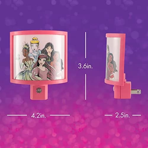 Disney Night Light LED Princess Wrap Shade Plug-in Dusk to Dawn | Safe, Energy-Efficient, UL-Certified for Nursery & Bathroom thumbnail 3