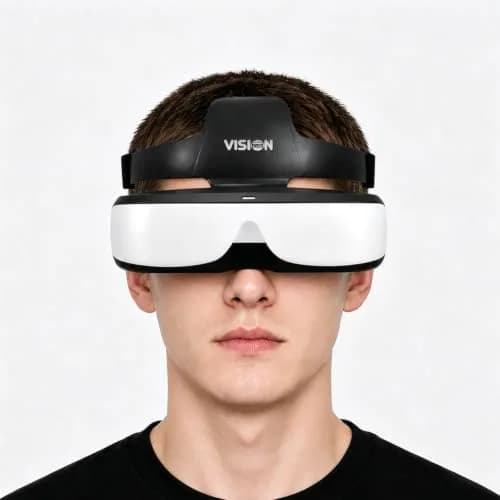 VISIONHMD Bigeyes H1 Video Glasses 2D & 3D | HDMI Input, Adjustable Lenses, Lightweight Personal Theater thumbnail 1