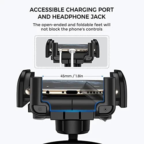 VSSMSSA Cell Phone Holder for Car CD Slot | 360° Swivel, One Button Release, Compatible with iPhone 17-12 & Galaxy S25-S10 (2.76 in) thumbnail 4