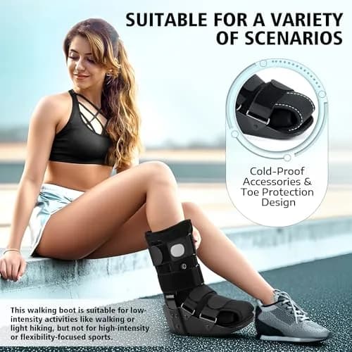 Medibot Advanced Walking Boot XLarge Black | Adjustable Air Splint with Pump thumbnail 4