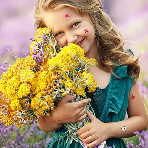 AUGSUN 240 Pcs Glitter Sticker Earrings for Girls | Non-Toxic, Assorted Colors, 3D Design thumbnail 6