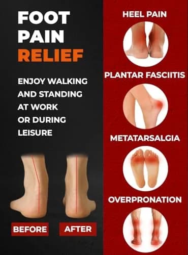 CRUVHEAL High Arch Support Insoles XL | Heavy Duty Plantar Fasciitis Relief for Men & Women thumbnail 4
