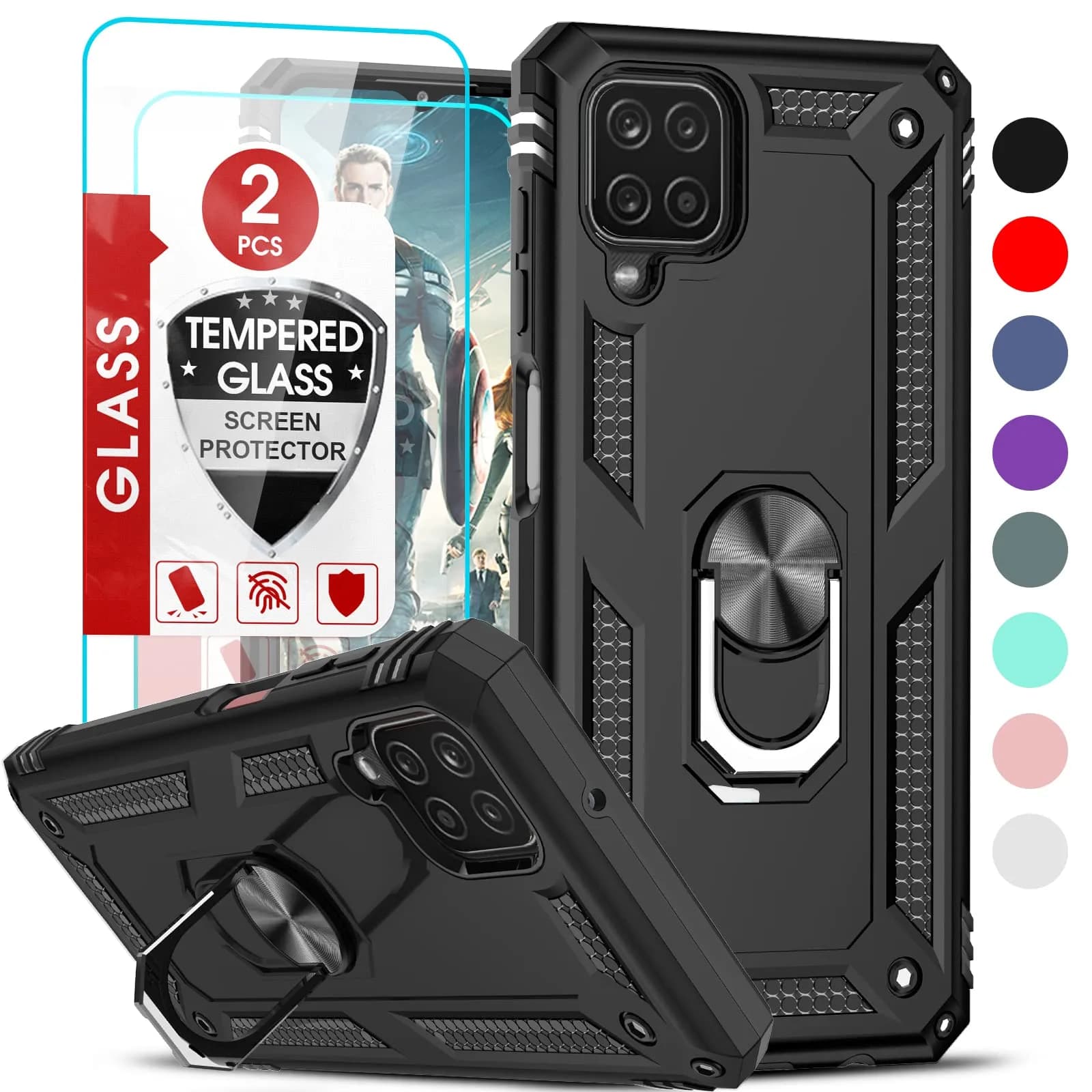 LeYi for Moto G Stylus 2021 Case 4G | Heavy Duty Shockproof & Stand Black — Black / A12 5G 6.5inch