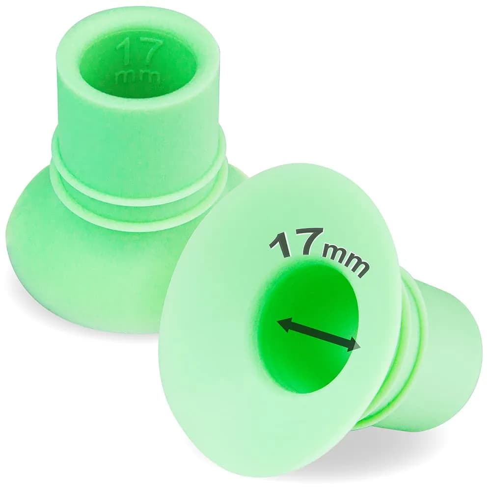 NENESUPPLY 17mm Flange Insert for Breast Pumps | Compatible with Elvie, Medela, Spectra, Willow (17mm, Silicone, 2 pcs) - main product image