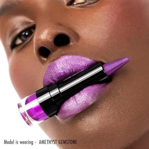 Black Radiance Metalicious Metallic Lipstick Lip Sculptor Purple Reigns (Violet) 1.0 Fl Oz (Pack of 1) | Metallic Finish with Vitamin E thumbnail 5
